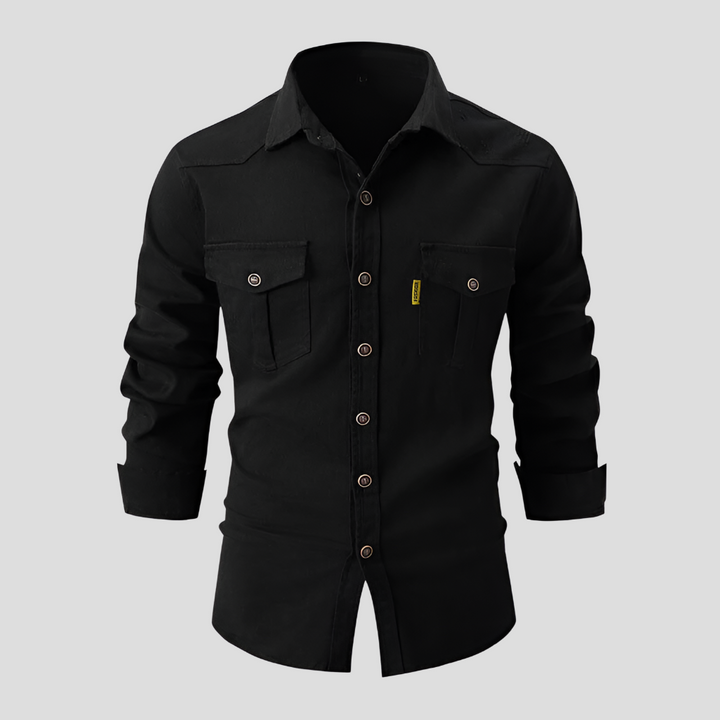 Men's versatile button-down shirt, transitioning seamlessly from casual to business casual looks.