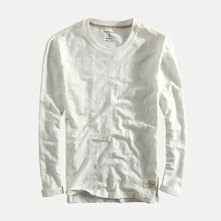 Classic men's crew neck long sleeve shirt, ideal as a comfortable pullover or everyday jumper.