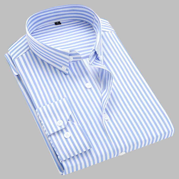 Stylish men's long sleeve plaid Oxford button-down shirt, perfect for versatile spring & autumn casual wear.