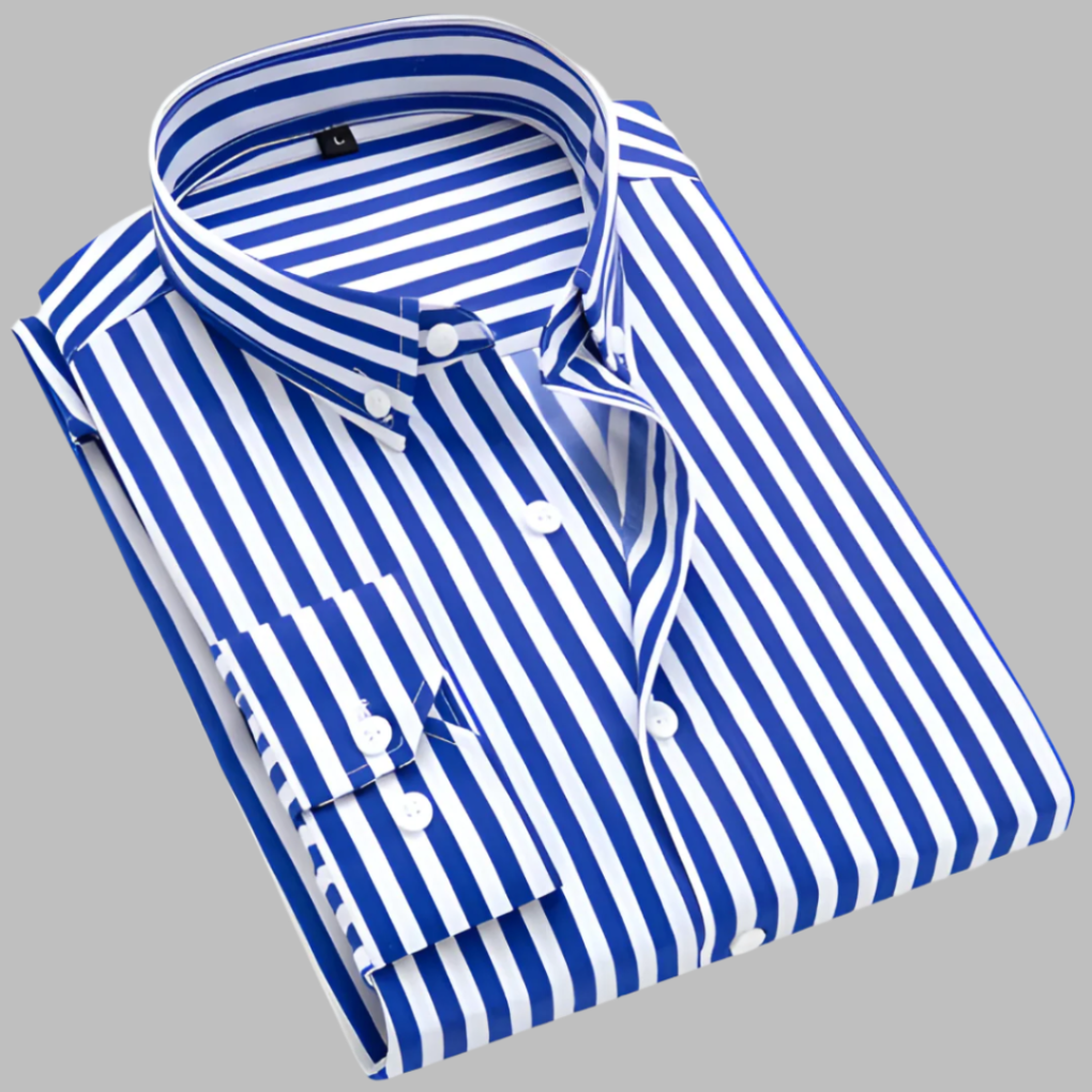 Classic checkered men's Oxford button-down shirt, long sleeve, ideal for everyday casual men's fashion.