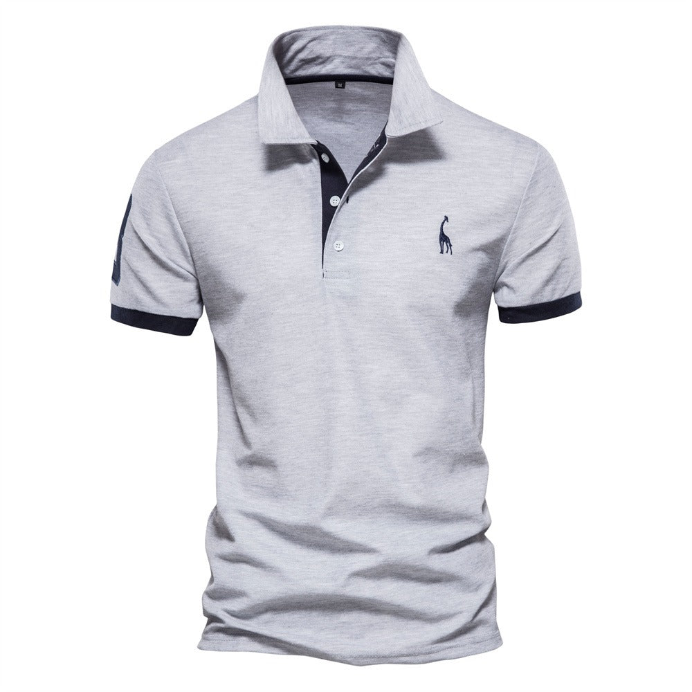 Men's stylish classic polo shirt, featuring a contrast collar. Essential menswear top for casual and smart-casual.