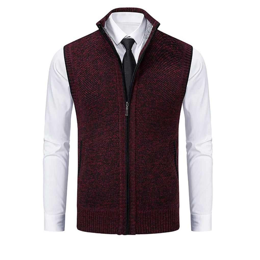 Stylish men's suit vest, slim fit, great for layered fashion, adding sophistication to any formal or smart casual look.