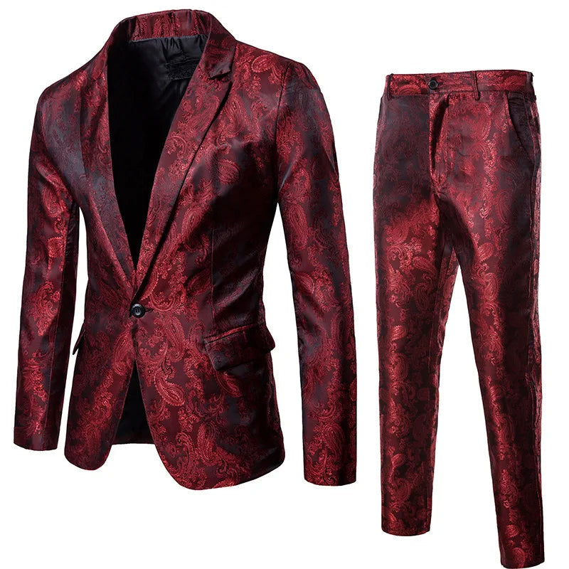 Elegant men's classic formal wear suit set, perfect for weddings, galas, and professional business attire.