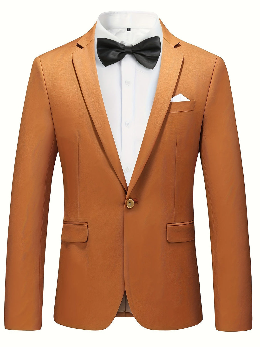 Men's classic solid business blazer in a sharp, tailored fit, perfect for professional office wear.