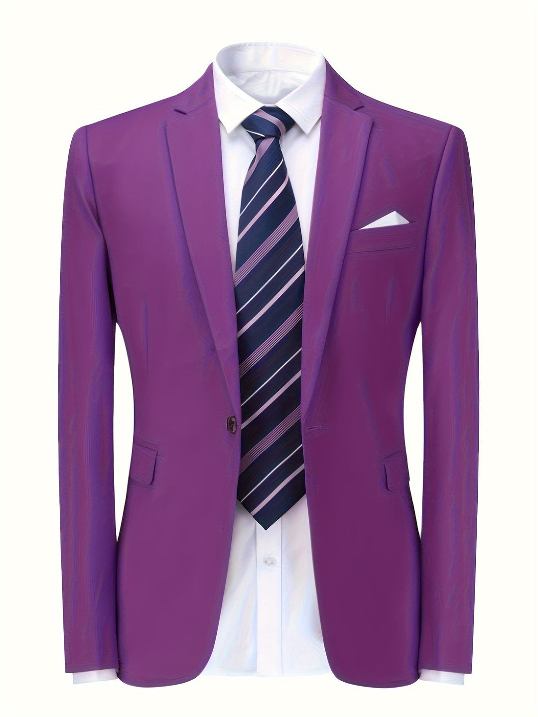 Elegant men's solid business blazer, a classic formal jacket for sophisticated office attire.