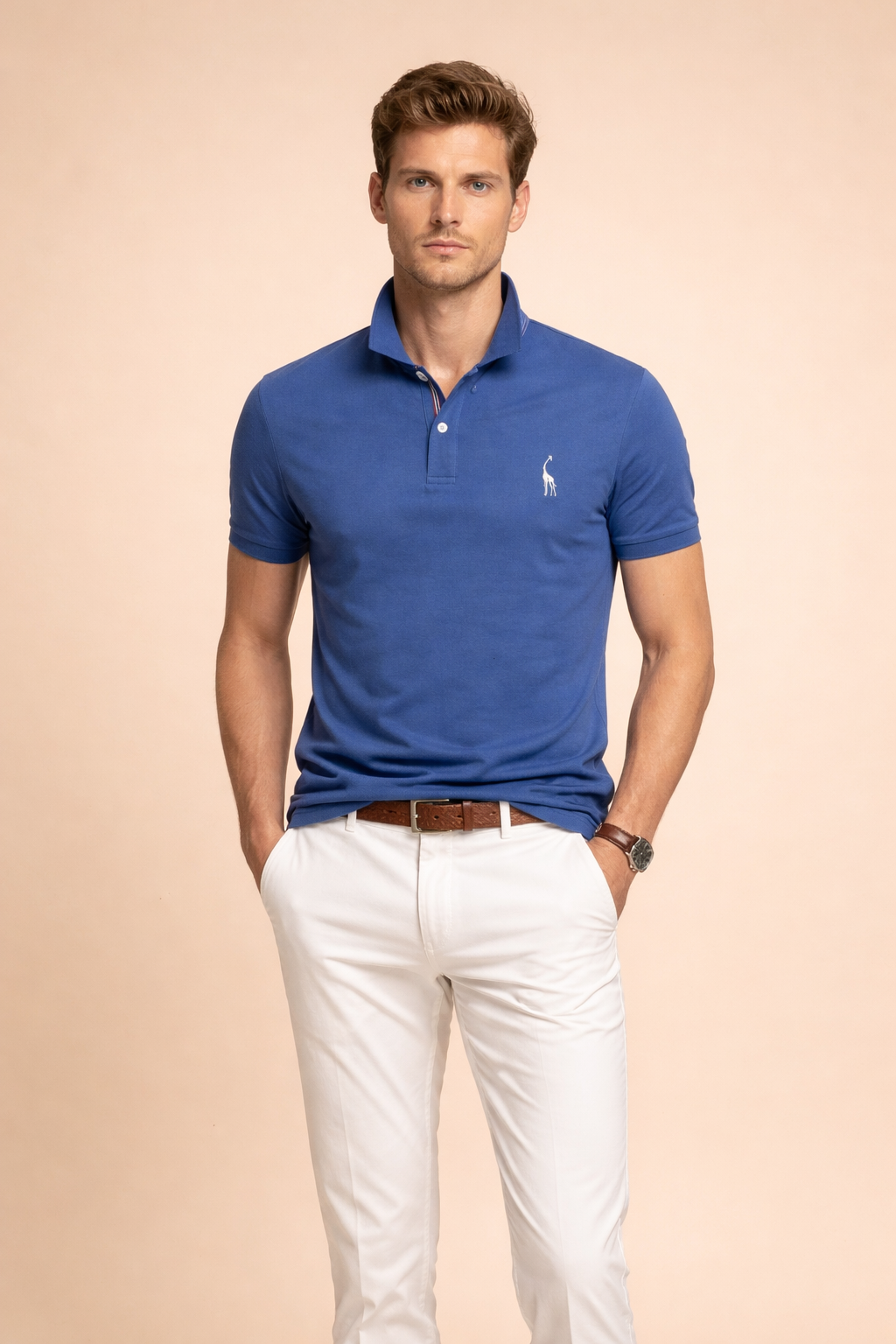 Stylish men's classic polo shirt, ideal for smart casual outfits, summer style, and versatile fashion.