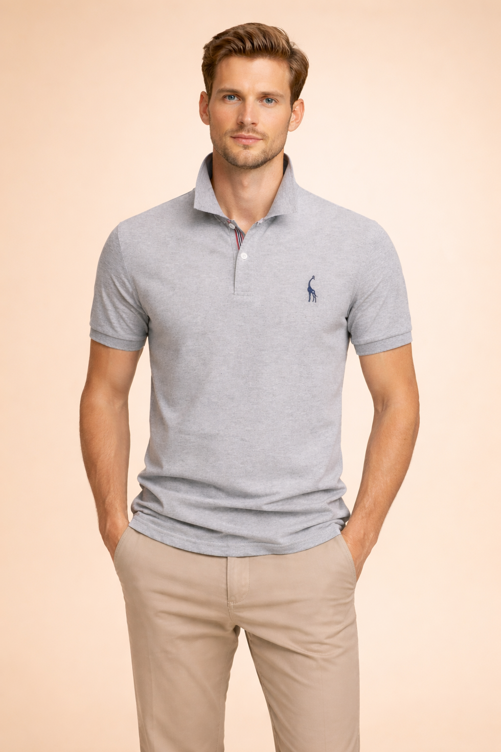Men's short sleeve polo shirt with a tailored fit, a timeless classic for everyday wear and versatile fashion.