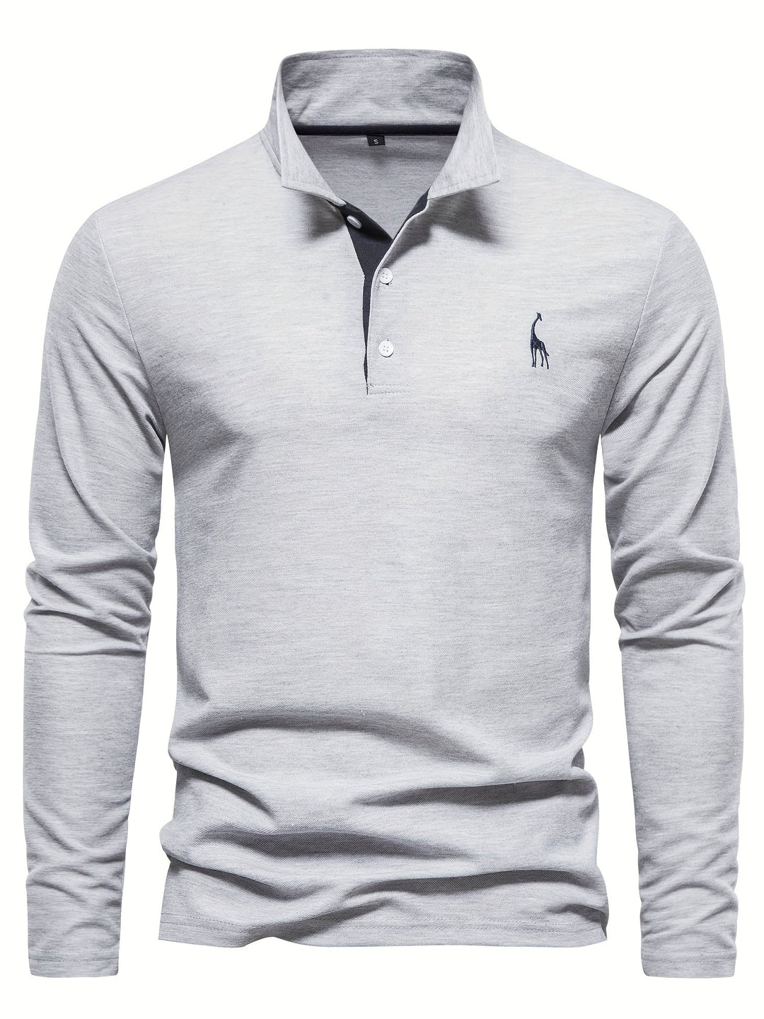 Men's comfortable long sleeve polo shirt, ideal for everyday casual wear.