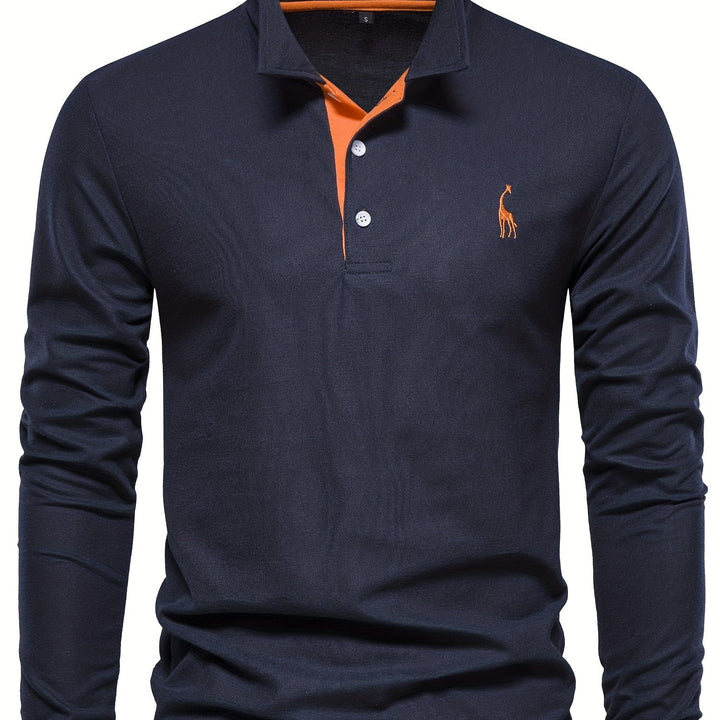 Men's long sleeve polo, perfect for cooler weather comfort and smart casual style.