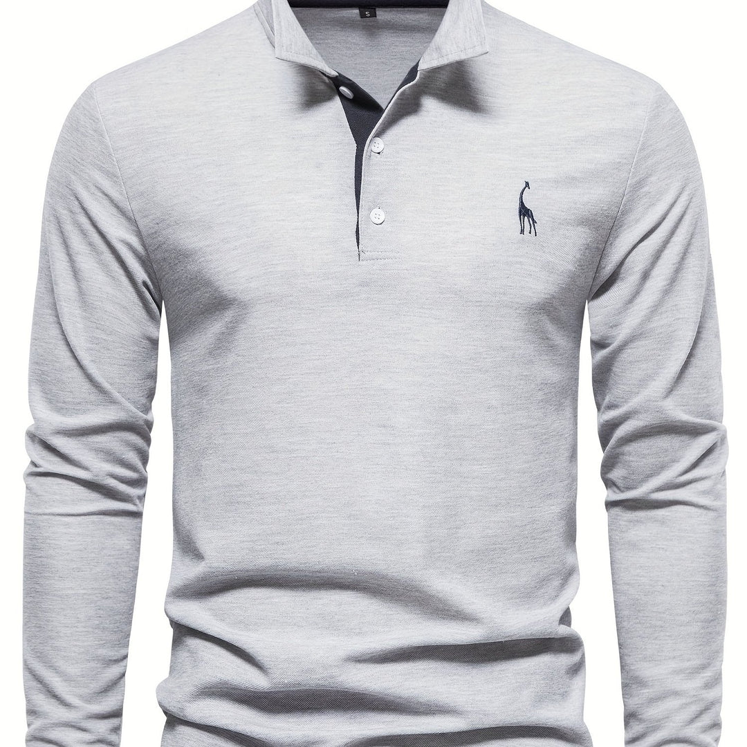 Smart casual men's long sleeve polo, perfect for a relaxed yet polished everyday look.