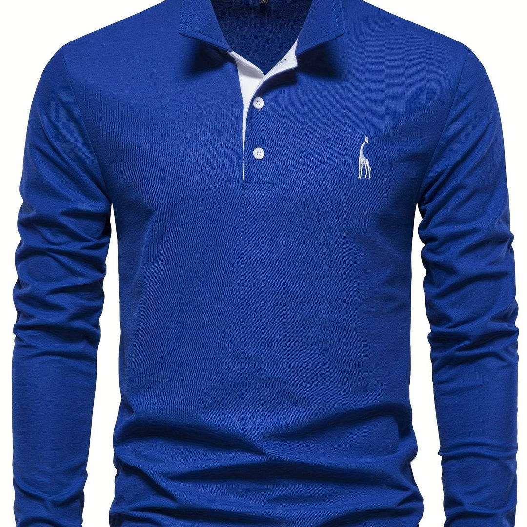 Everyday men's long sleeve polo, a comfortable and stylish wardrobe staple.