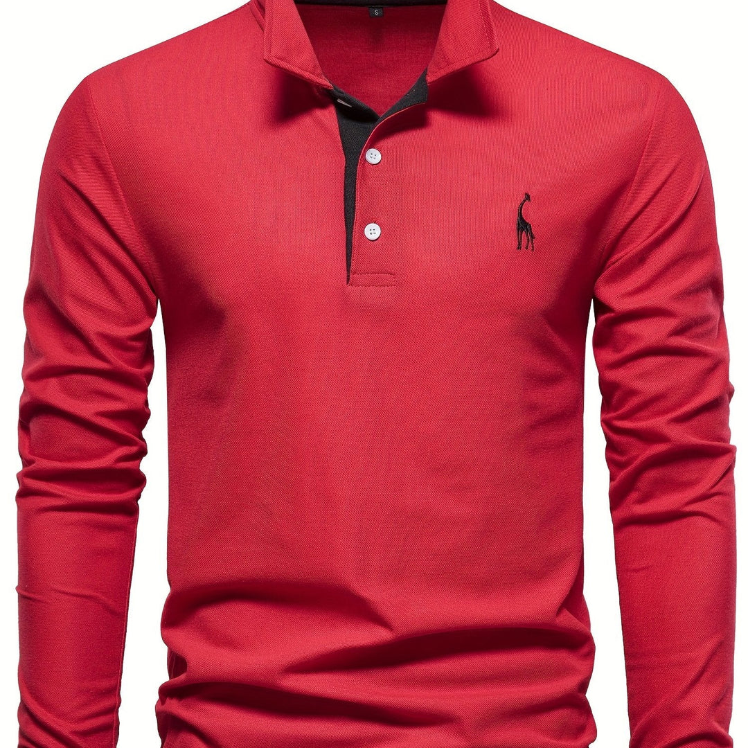 Men's long sleeve polo, excellent for layering or as a comfortable standalone top.