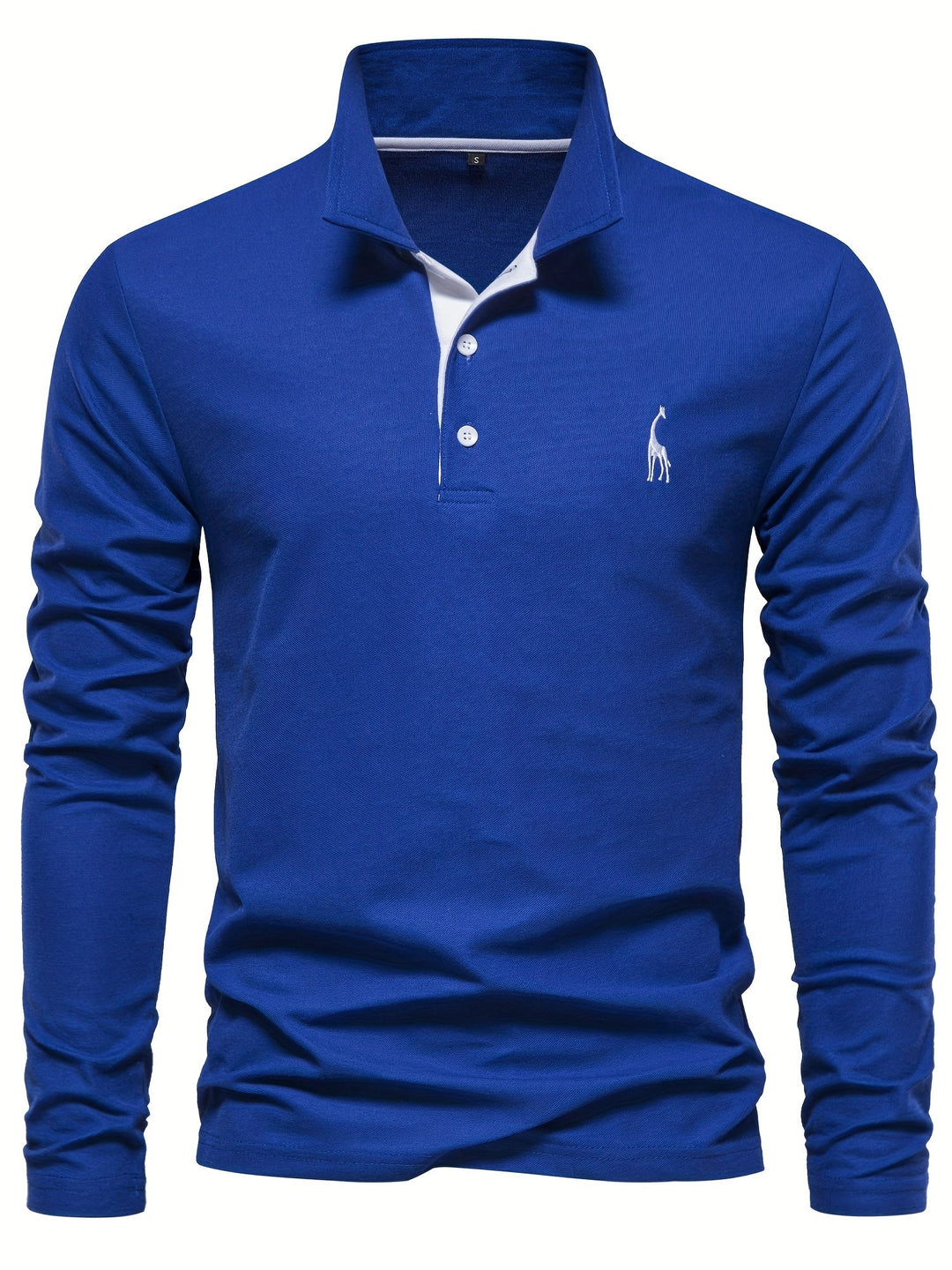 Soft fabric men's long sleeve polo, a comfortable wardrobe essential for modern men.