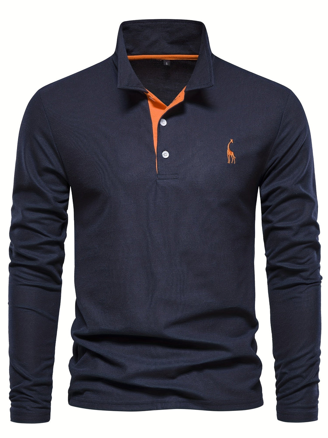 Versatile men's long sleeve polo, great for layering or standalone smart casual wear.