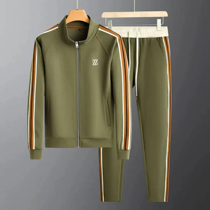 Men's comfortable tracksuit set, ideal for relaxed everyday wear & loungewear. Stylish two-piece matching athletic outfit.