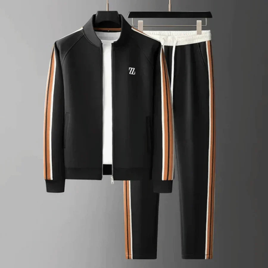 Soft, comfortable men's matching tracksuit set. Relaxed fit casual wear, great for everyday activities, athletic or loungewear.