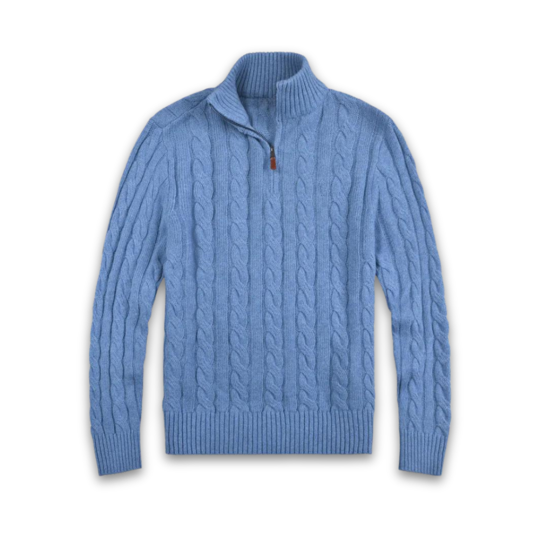 Vincent men's everyday half zip sweater, a cozy long sleeve pullover for ultimate comfort and versatile style.