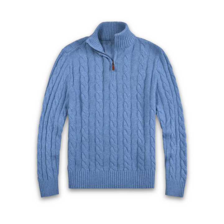 Vincent men's everyday half zip sweater, a cozy long sleeve pullover for ultimate comfort and versatile style.