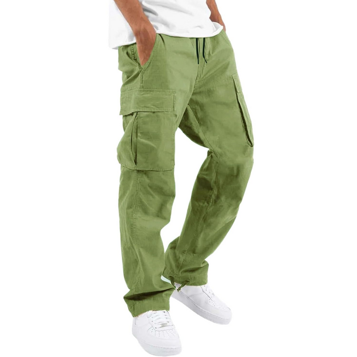 Men's cotton cargo joggers: comfortable, versatile everyday wear. Perfect for active lifestyles.