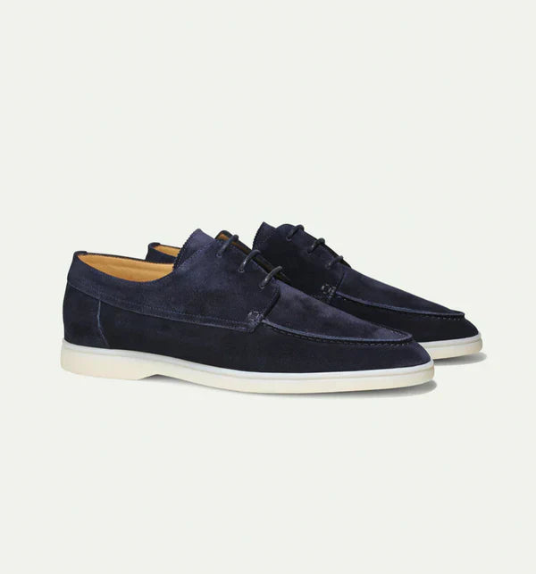 Sophisticated men's leather lace-up loafers, offering classic style and comfort for formal and smart casual fashion.