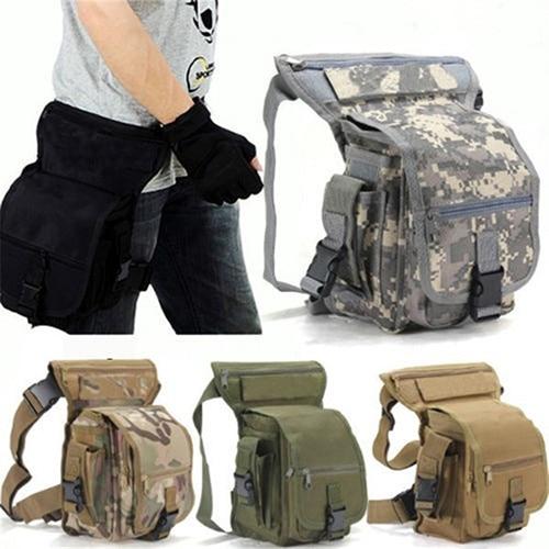 Water-resistant men's travel organizer tactical drop leg bag, multi-pocket for secure essentials.