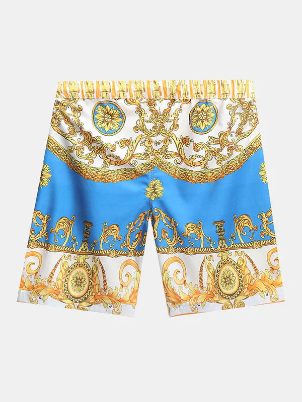 Elegant Italian Baroque men's summer fashion: a two-piece set perfect for warm weather styling.