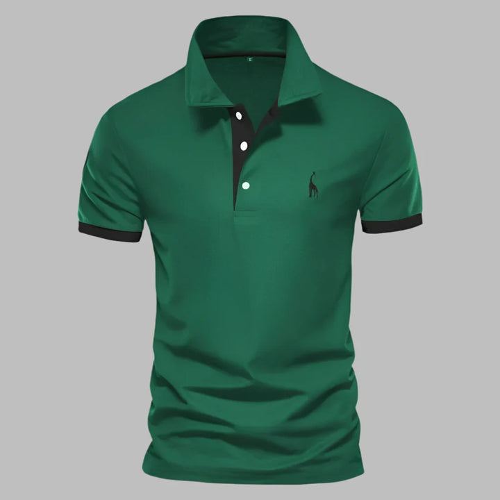 Stylish men's short sleeve polo shirt, elegant & comfortable for any smart casual occasion.