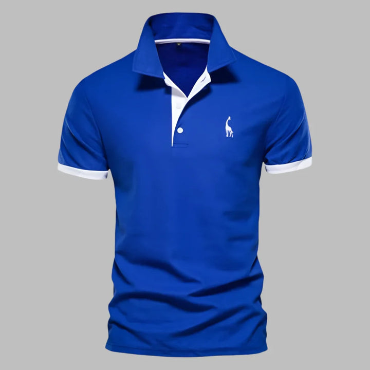 Classic men's elegant polo shirt, short sleeve & comfortable for versatile smart casual style.