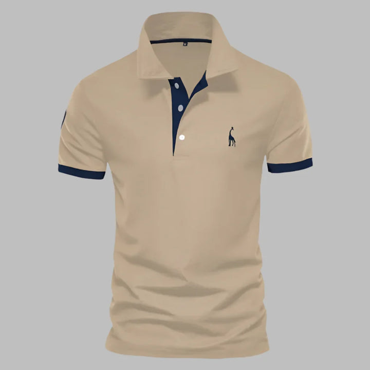 Men's elegant short sleeve polo shirt, ideal for a polished smart casual or business casual look.