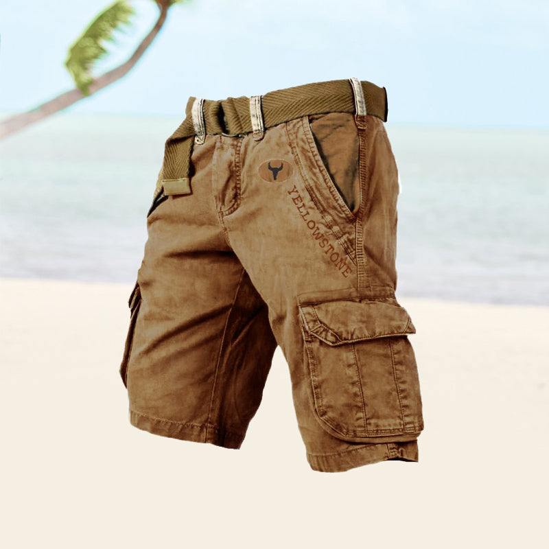 Stylish men's utility shorts in a classic cargo design. Great for comfort & everyday use.