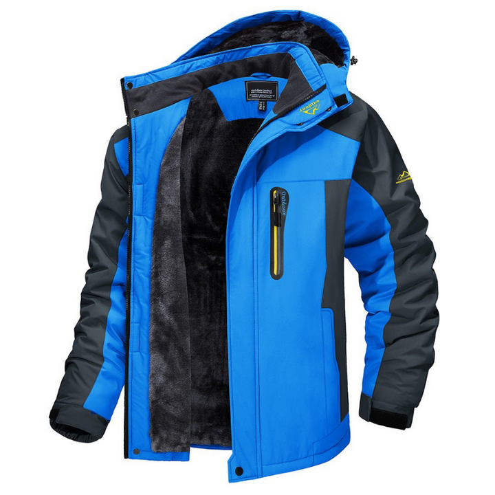 High-performance men's Everest snow jacket, insulated & water-resistant for extreme cold protection.