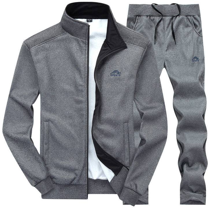 Black Men's Finn jogging suit, a comfortable two-piece athletic set perfect for gym workouts and sportswear.