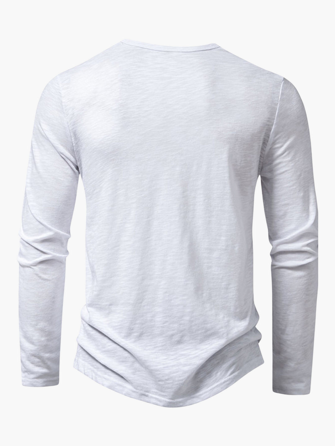 Heather Gray Men's Henley Long Sleeve T-Shirt. Relaxed fit & comfortable for daily wear or a layered fashion look.