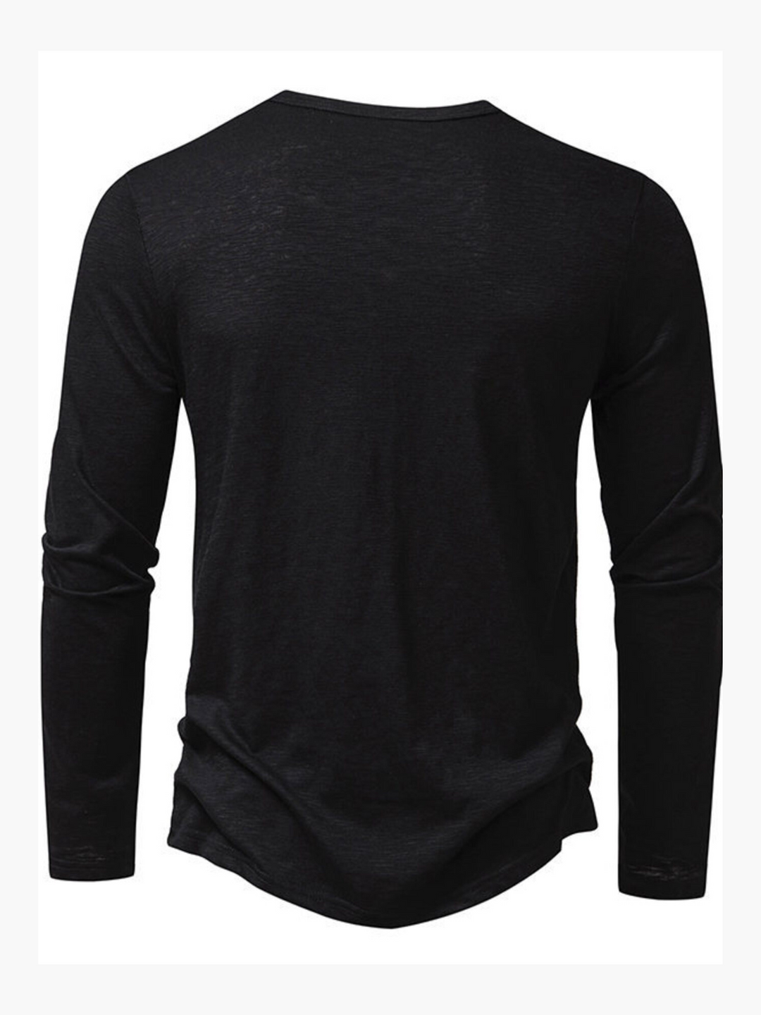 Relaxed fit men's Henley long sleeve t-shirt. Comfortable casual top with button detail for everyday style & comfort.