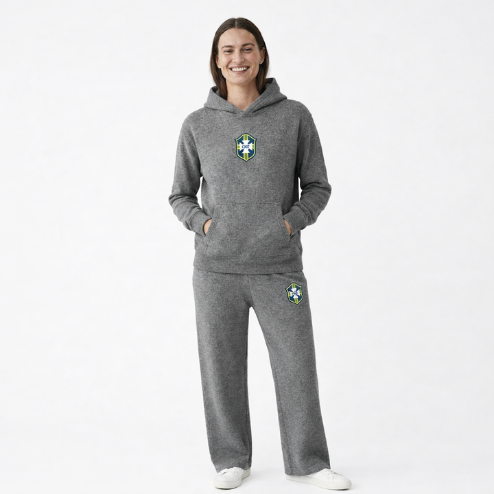 Full length men's hooded tracksuit, ultimate cozy wear for sleep & lounging. Soft, comfortable fabric.