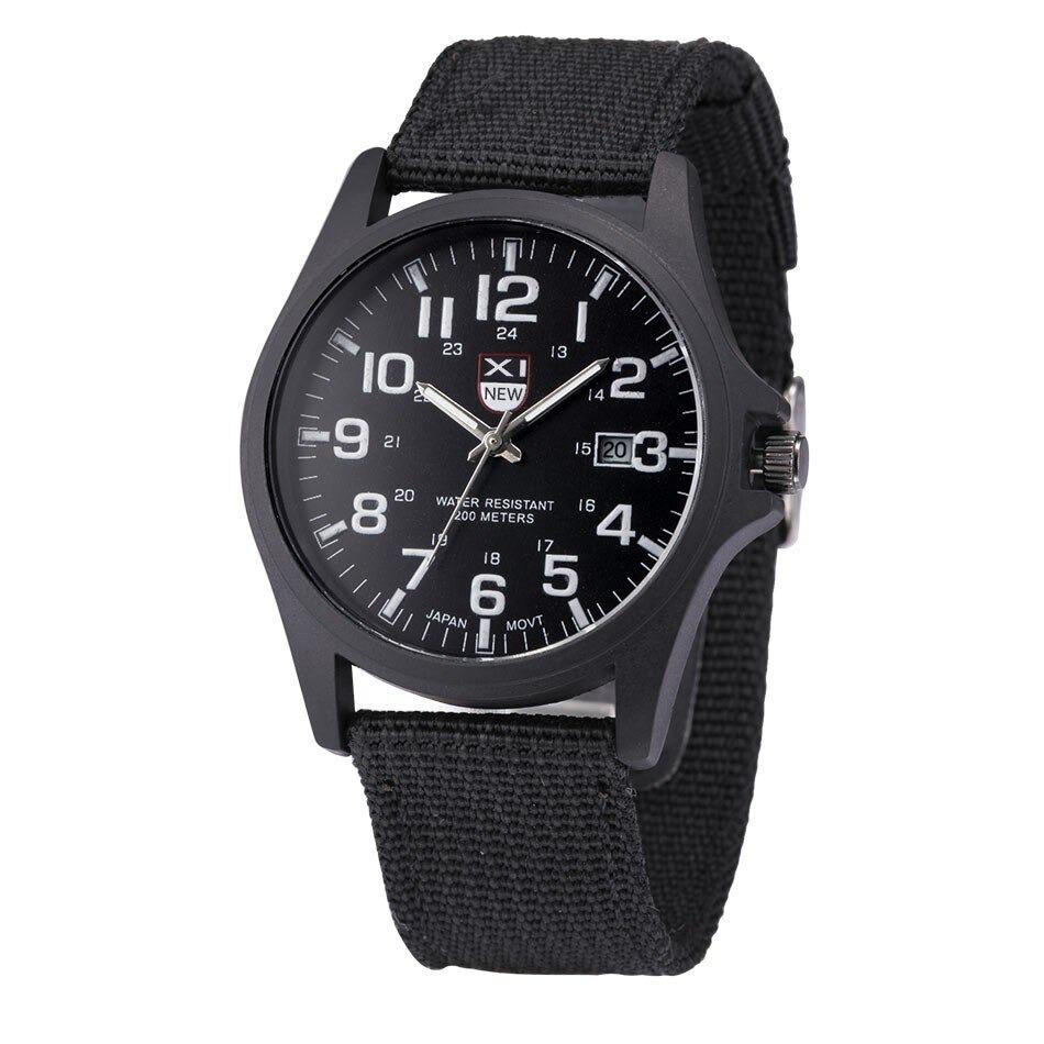 Rugged men's sports watch with illuminated display, perfect for adventure & daily wear.