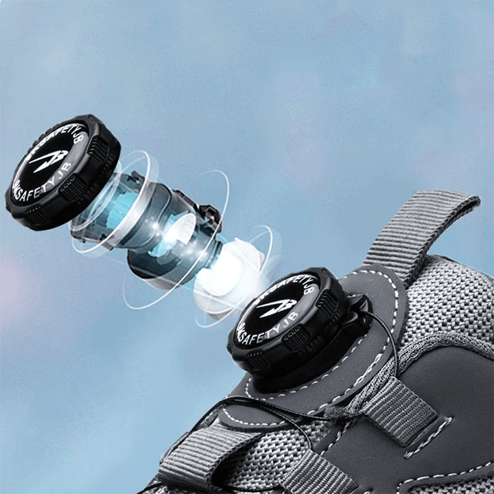 Ultimate protection: Men's steel toe safety sneakers, non-slip, puncture resistant, comfortable work shoes.
