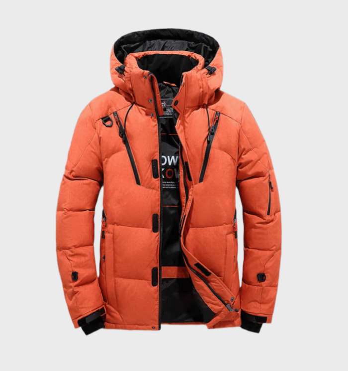 Stay warm & dry in this men's waterproof, windproof, insulated winter parka. Perfect heavy-duty cold weather coat.