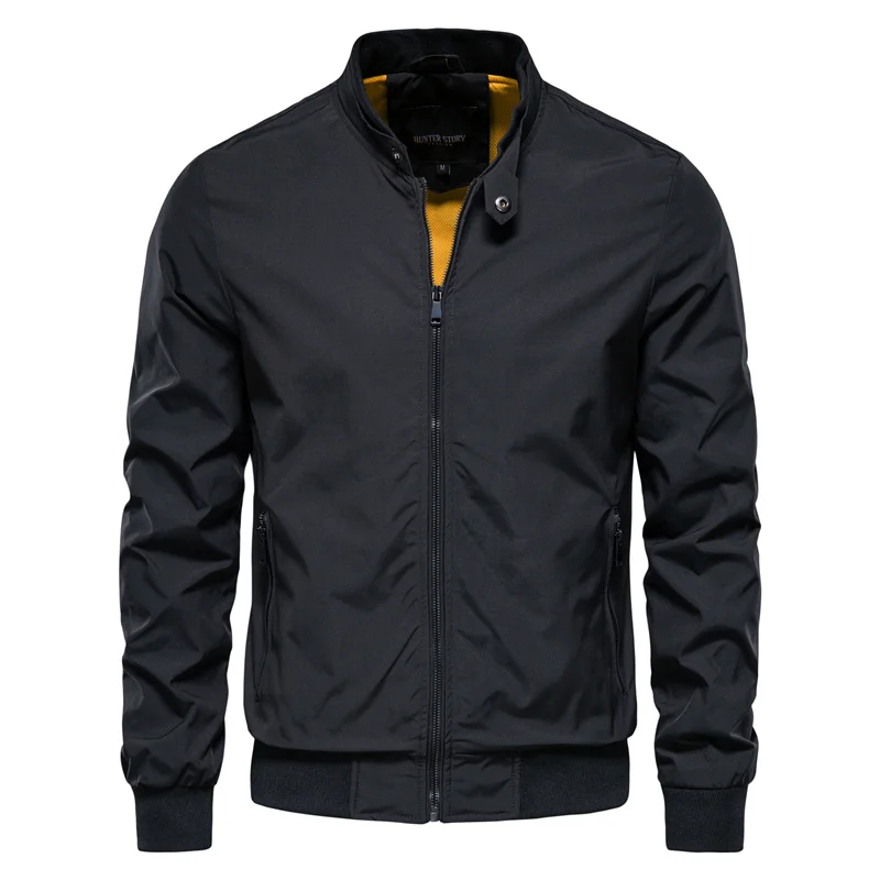 Men's lightweight all-season windbreaker jacket. Perfect for active wear, water-repellent. Ideal spring/fall outerwear.