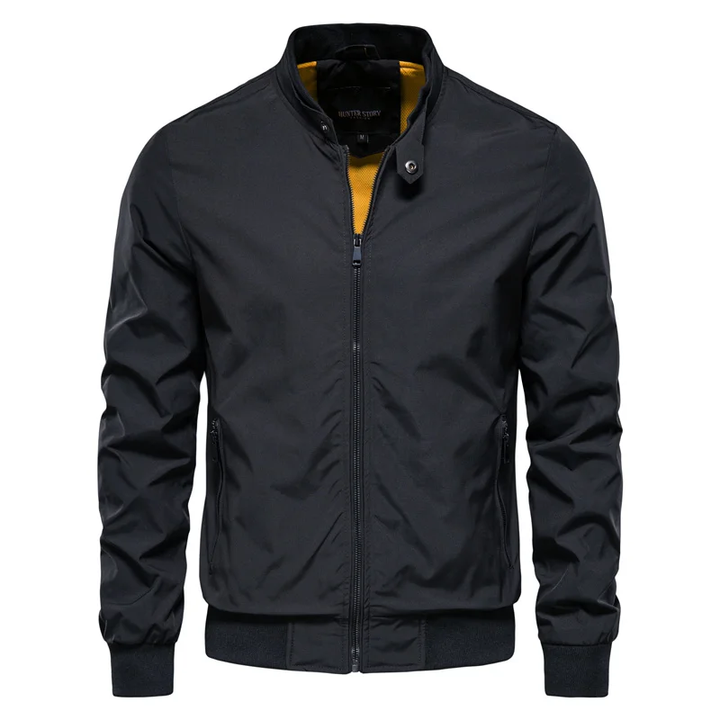 Men's lightweight all-season windbreaker jacket. Perfect for active wear, water-repellent. Ideal spring/fall outerwear.