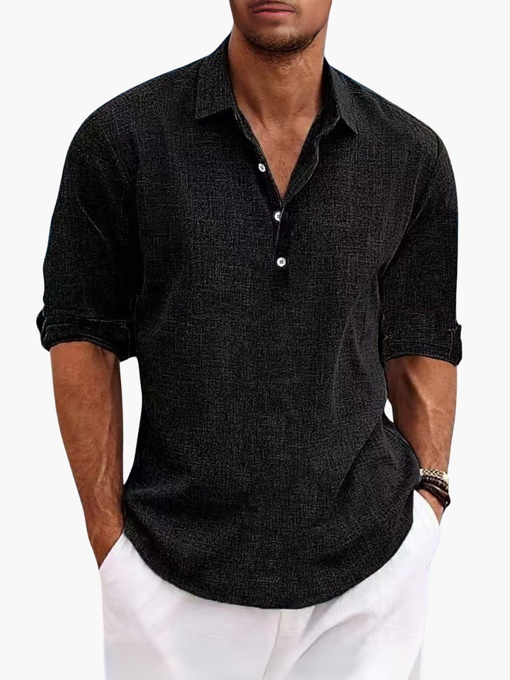 Classic men's short sleeve polo shirt with buttoned collar. Great lightweight summer casual wear for men's fashion.