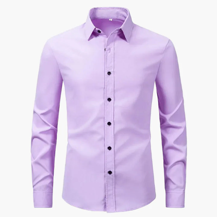 Classic men's long sleeve button-up shirt with collar. Essential dress shirt for office wear & men's fashion.