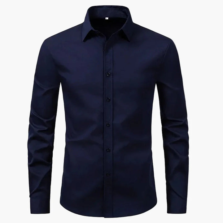 Comfortable men's collared button-up shirt. A long sleeve dress shirt for all-day formal or casual wear.