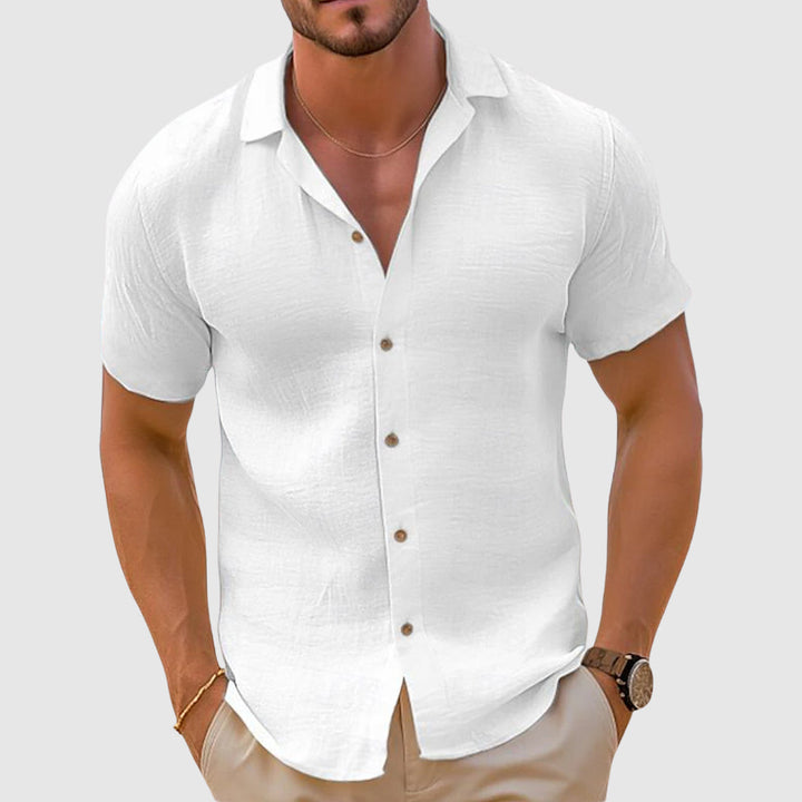 Signature men's polo shirt from luxe loungewear collection, offering ultimate comfort & stylish casual fashion.