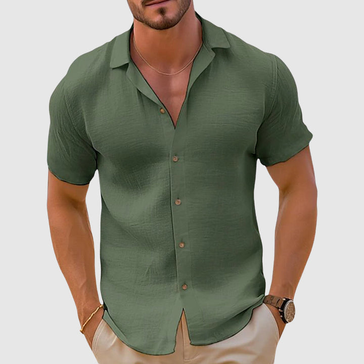 Versatile men's collared polo shirt, ideal for stylish everyday wear & comfortable summer loungewear.