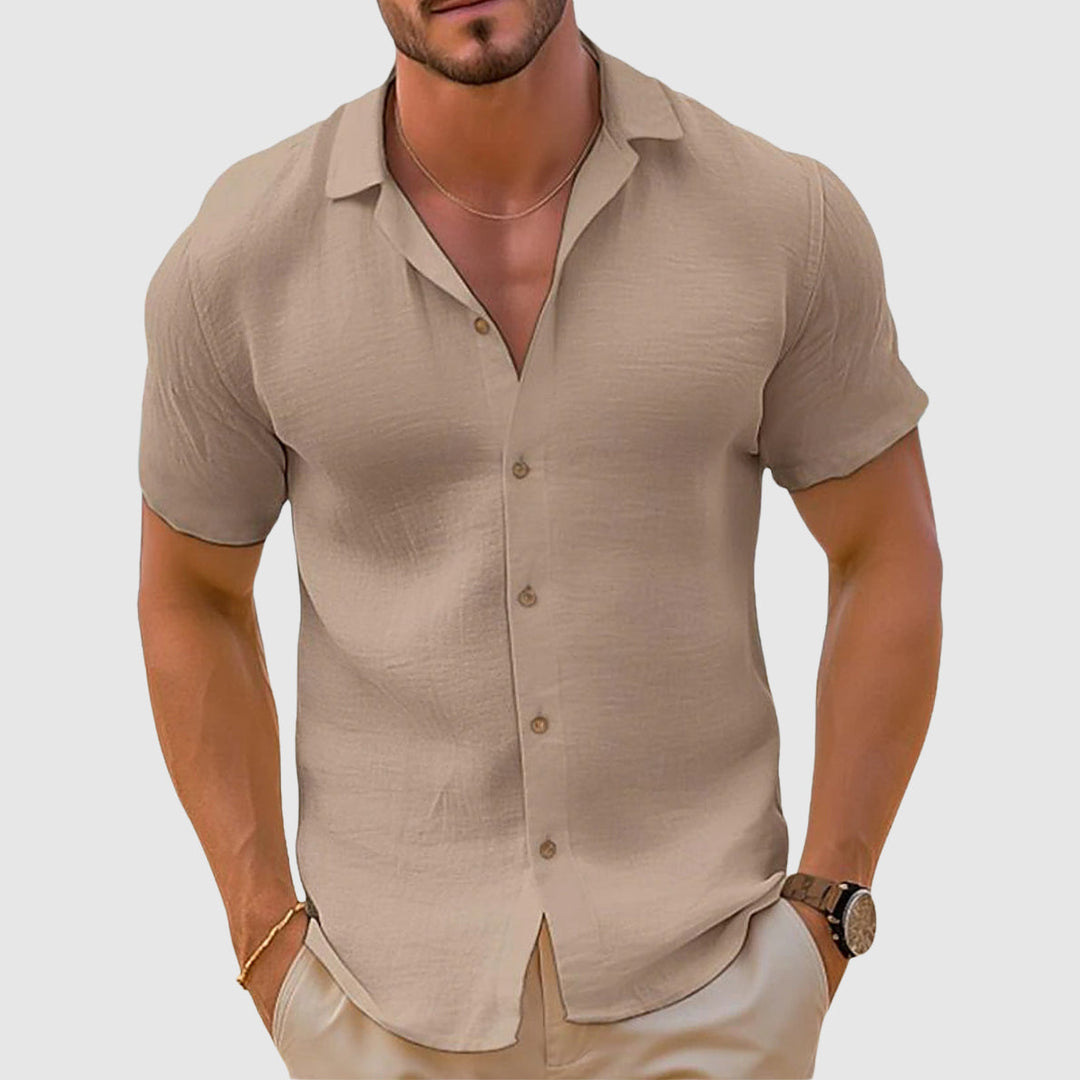 Men's comfortable polo shirt, a stylish casual top from the luxe loungewear collection for ultimate summer comfort.