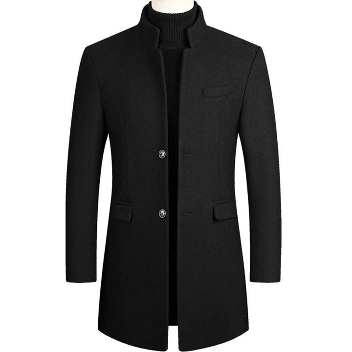 Stylish men's formal winter coat in a regular fit, providing timeless elegance & warmth for cold weather. New design.