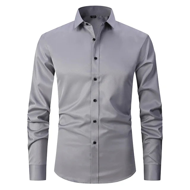 Men's Noah Wrinkle-Free Stretch Dress Shirt, a versatile button-down for business casual & formal wear.