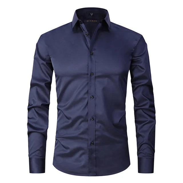 Slim fit long sleeve men's Noah dress shirt, a stylish button-down for modern formal and business casual.