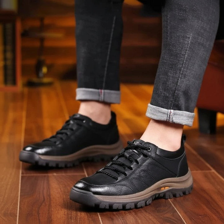 All-season men's waterproof orthopedic walking shoes, providing arch support & ultimate comfort.